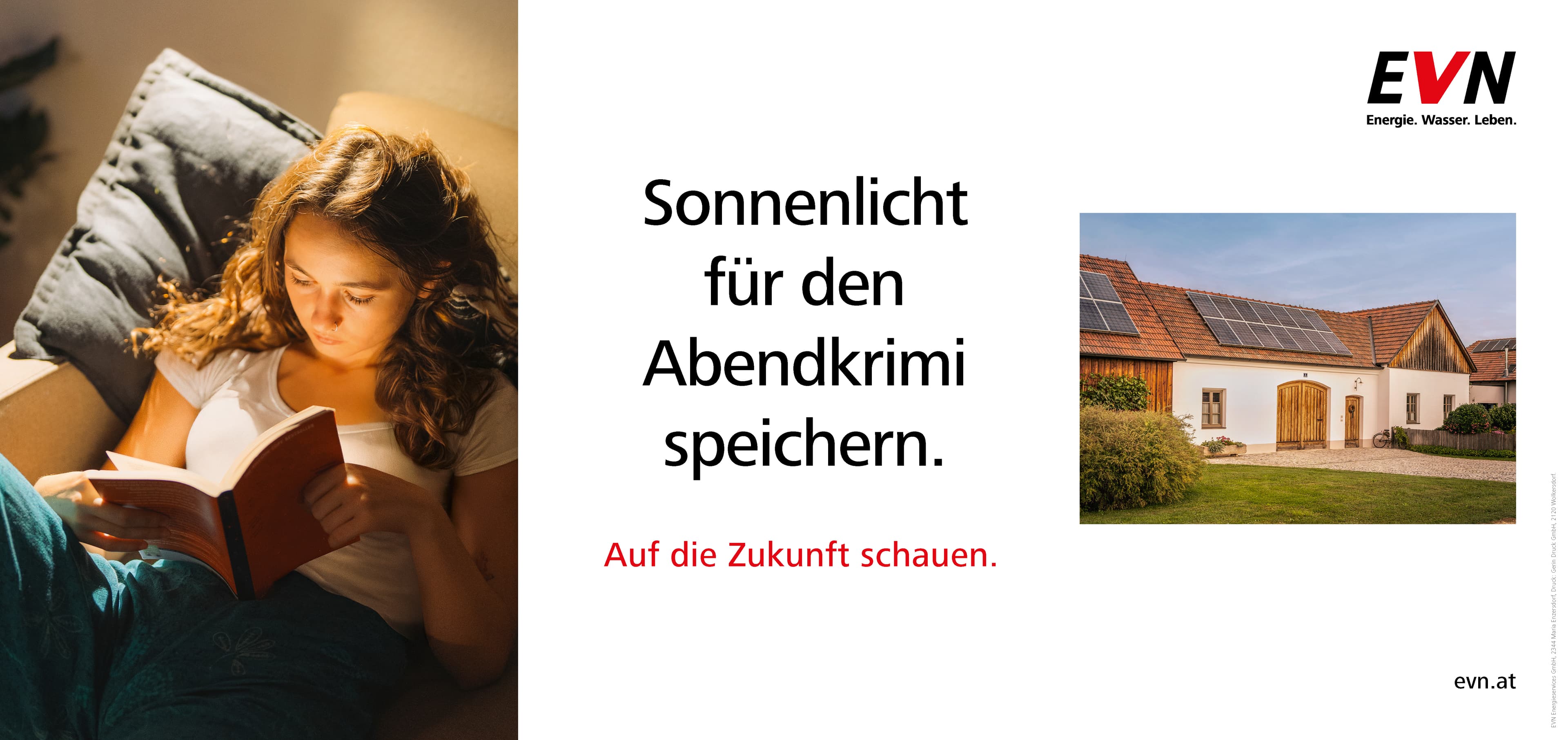 Sonnenlicht für den Abendkrimi speichern.